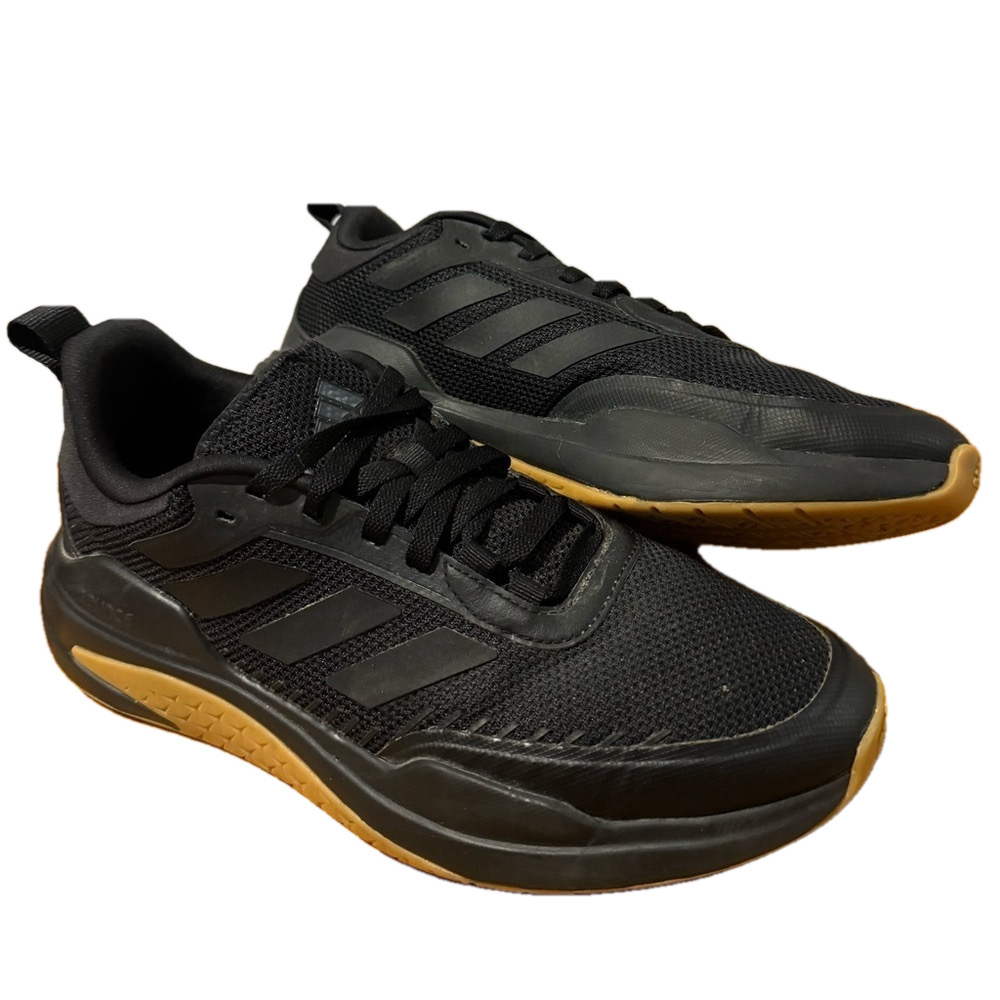 Adidas Black Gold Man Male Size 8.5 Sneakers Running Shoes Woman Size 10